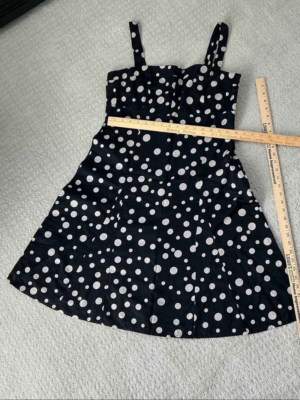 GAP dark Navy Dress with White Polka Dots - a line Casual Sundress